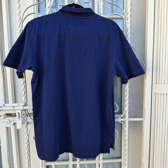 Robert Graham Embroidered Skull with Rose Navy Cotton Polo Shirt Men Size Large - Picture 7 of 16